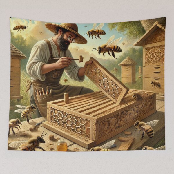 Item preview, Beekeeper - joiner decorates wooden elements of beehives designed and sold by DamioPolArt.