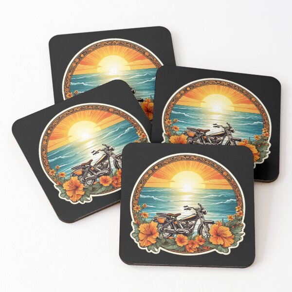 Item preview, Beach Waves Bike Ride on a Hawaiian Beach with Orchids designed and sold by NautiChic.