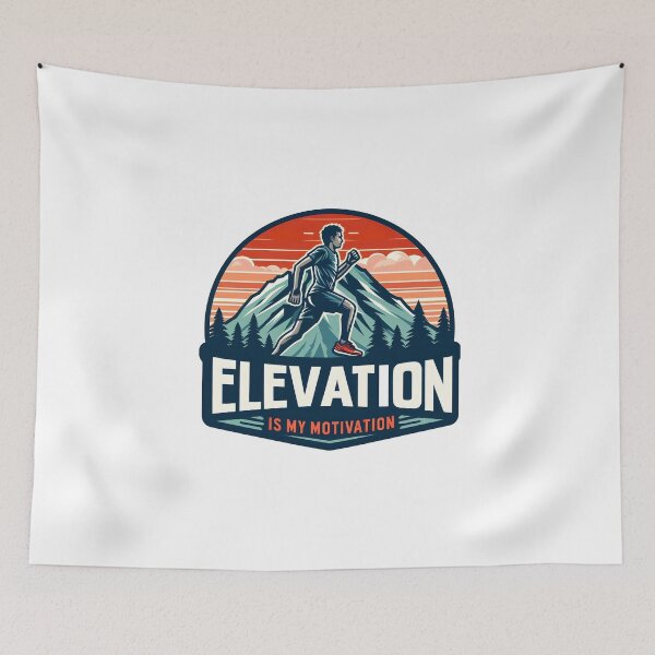 Item preview, Elevation is My Motivation Mountain Runner designed and sold by Be-Adventurous.