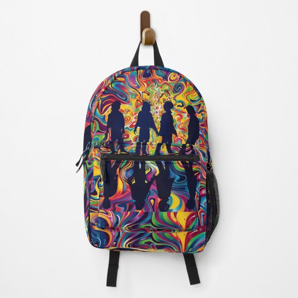Item preview, The Beatles Silhouette with Trippy Psychedelic Colors designed and sold by PixelMuse2024.