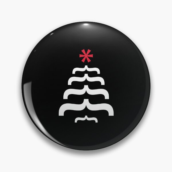 Item preview, Christmas Tree - White Curly Bracks and Red Asterisk - Festive Geek/Nerd Design designed and sold by unrealindeed.