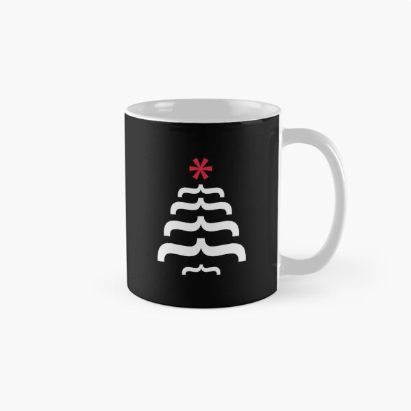 Item preview, Christmas Tree - White Curly Bracks and Red Asterisk - Festive Geek/Nerd Design designed and sold by unrealindeed.