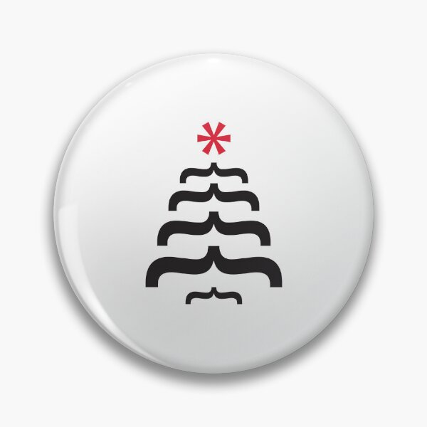 Item preview, Tech Christmas Tree - Black Curly Bracks and Red Asterisk - Festive Geek/Nerd Design designed and sold by unrealindeed.