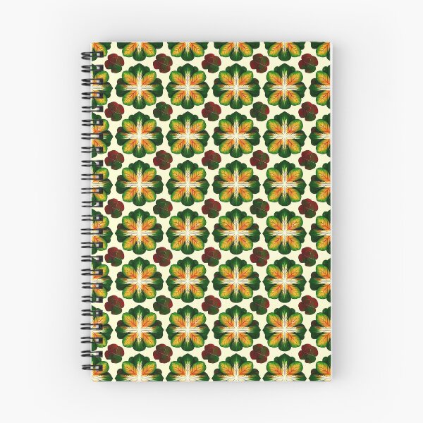 Aperçu de l'œuvre Motif de jolies feuilles d'automne rouge vert jaune orange blanc cassé créée et vendue par MsUnaun.