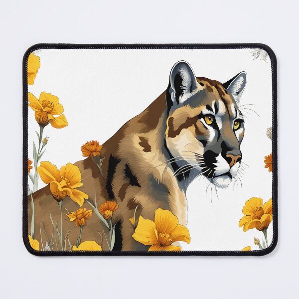 Item preview, The Florida Panther Side View with Coreopsis Border designed and sold by taiche.