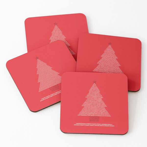 Item preview, Merry Christmas Tree - Red Binary Code Festive Geek/Nerd Design designed and sold by unrealindeed.