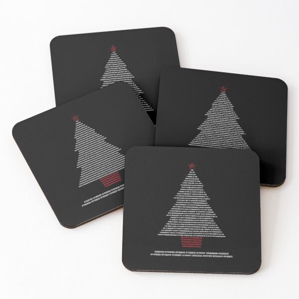 Item preview, Merry Christmas Tree - White Binary Code Festive Geek/Nerd Design designed and sold by unrealindeed.
