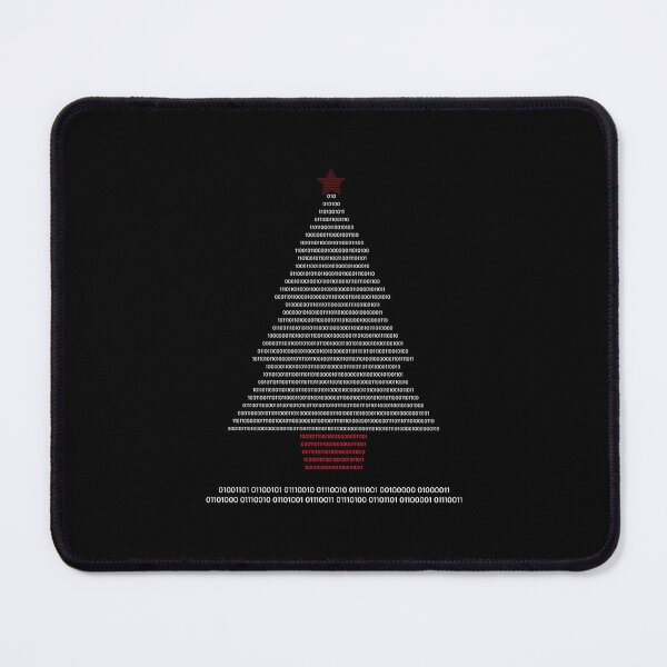 Artikelvorschau, Frohe Weihnachten Baum - White Binary Code Festliche Geek / Nerd Design entworfen und verkauft von unrealindeed.