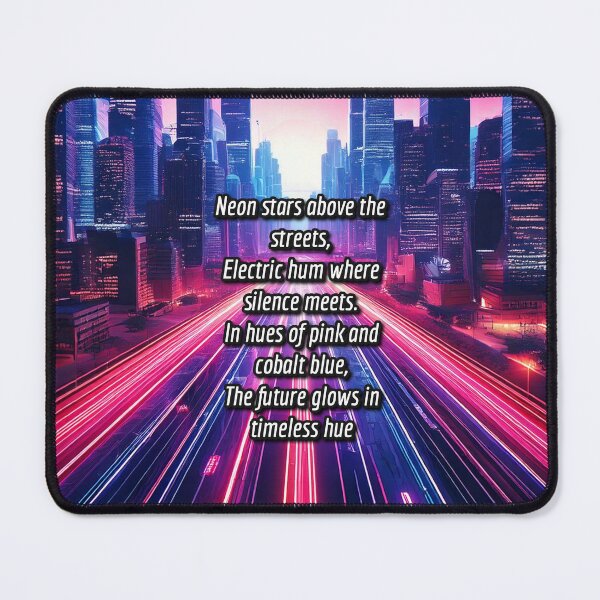 Item preview, Neon Metropolis - Synthway Poetry Art Work designed and sold by Unwind-Art-Work.