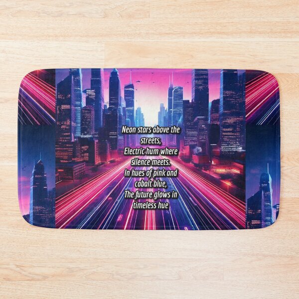 Item preview, Neon Metropolis - Synthway Poetry Art Work designed and sold by Unwind-Art-Work.