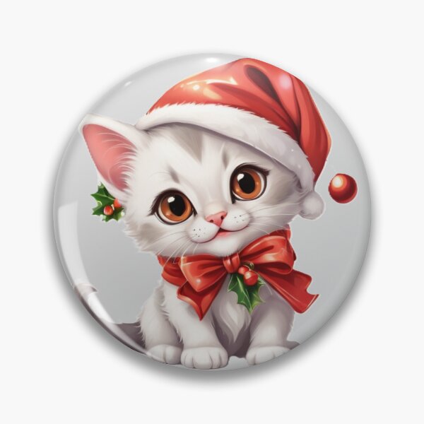 Item preview, Adorable Christmas Kitten designed and sold by Izabela Włodarczyk.