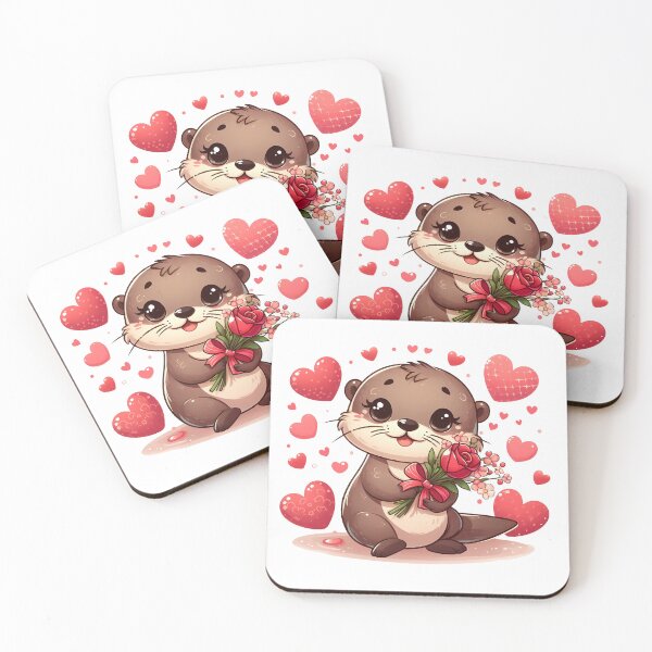 Item preview, Cute Valentines day Otter designed and sold by MoonMonkeyNbear.