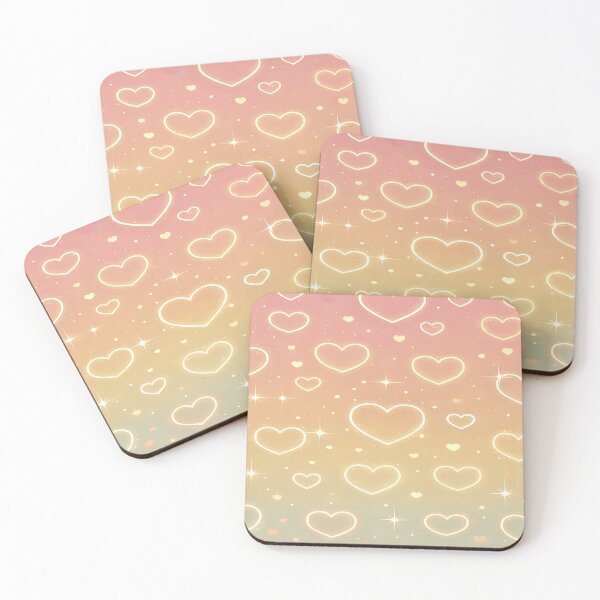 Item preview, Glowing Peach, Yellow, and Pink Hearts Gradient Pattern designed and sold by 0Mystica0.