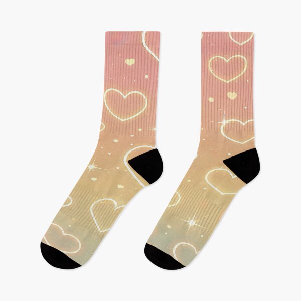 Item preview, Glowing Peach, Yellow, and Pink Hearts Gradient Pattern designed and sold by 0Mystica0.