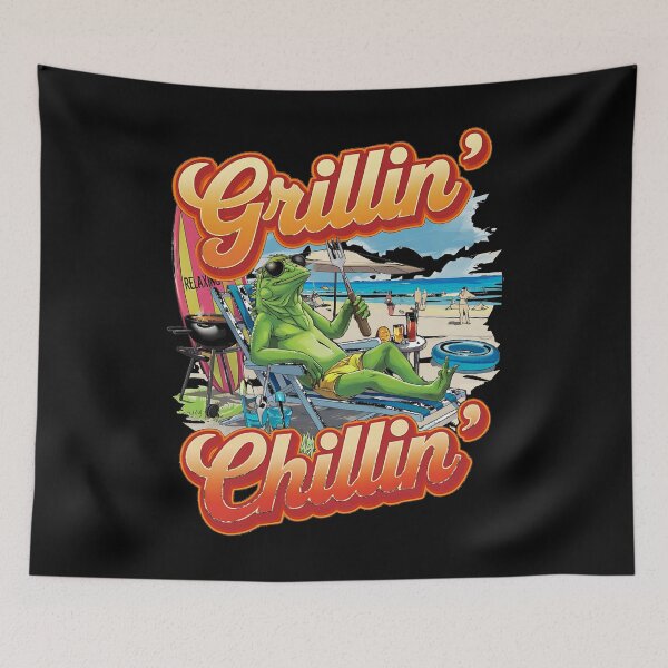 Item preview, Grillin chillin - Serial griller - BBQ party - Smokin'good times - Fire up - The grillmaster - Grill and chill - Time to grill designed and sold by JansenGS.