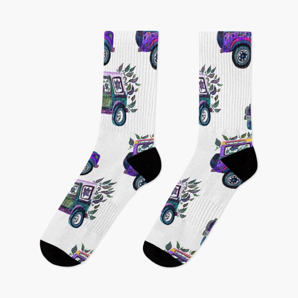 Item preview, Floral SUVs-Purple designed and sold by deblevart.