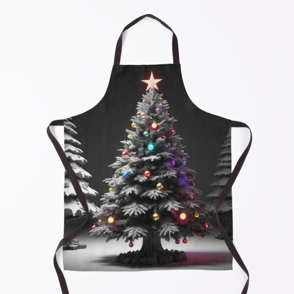 Item preview, Christmas tree in shades of gray with colorful ornaments designed and sold by Izabela Włodarczyk.