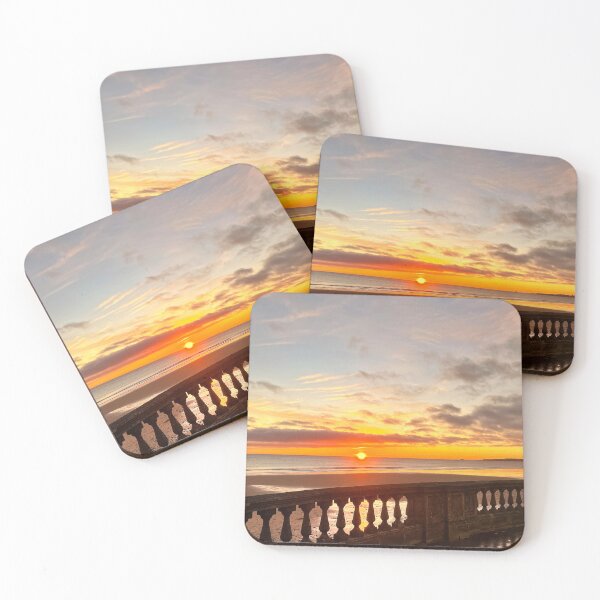 Item preview, Sunrise over the balustrade on Blyth promenade designed and sold by Violaman.