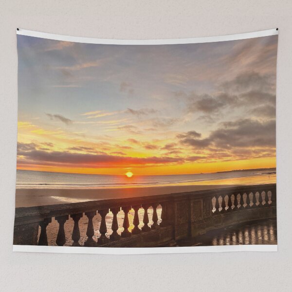 Item preview, Sunrise over the balustrade on Blyth promenade designed and sold by Violaman.