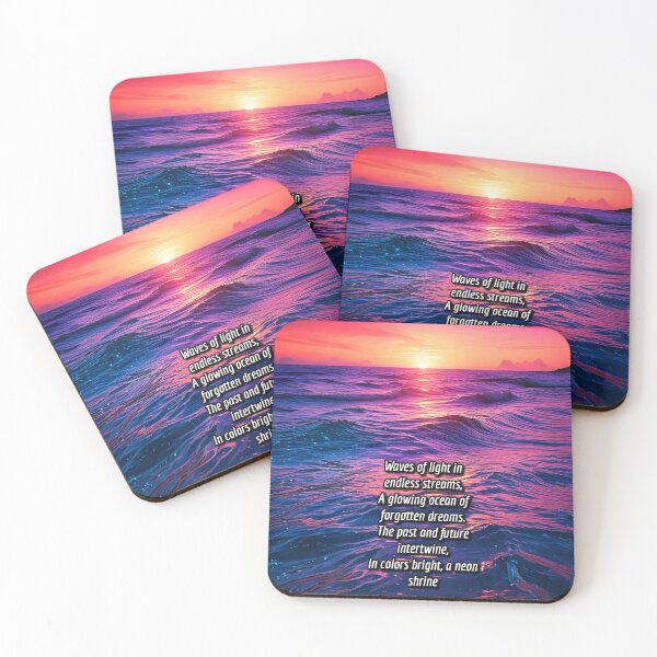 Item preview, Neon Tides - Synthway Poetry Art Work designed and sold by Unwind-Art-Work.