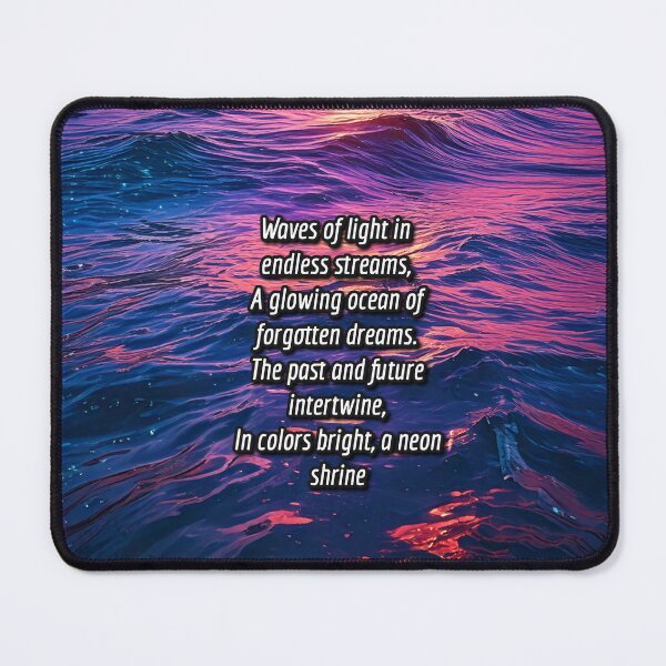 Item preview, Neon Tides - Synthway Poetry Art Work designed and sold by Unwind-Art-Work.