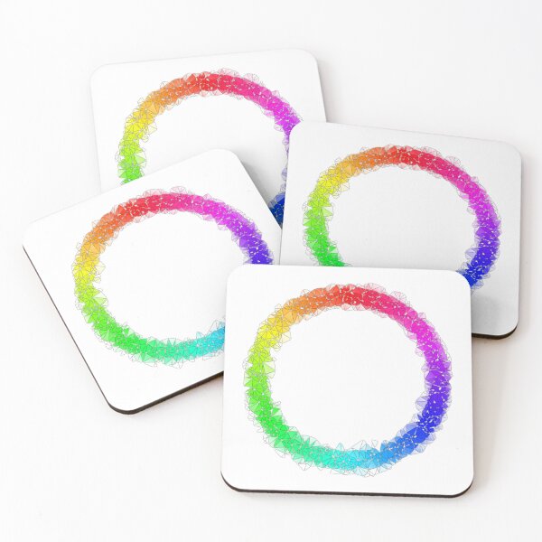 Item preview, Rainbow big round triangles circle pattern designed and sold by nogamax.