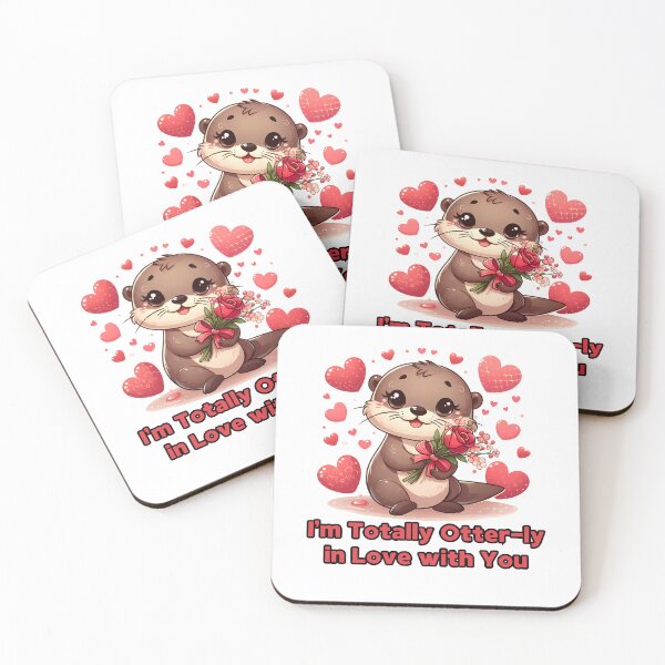 Item preview, Cute Valentines day Otter designed and sold by MoonMonkeyNbear.