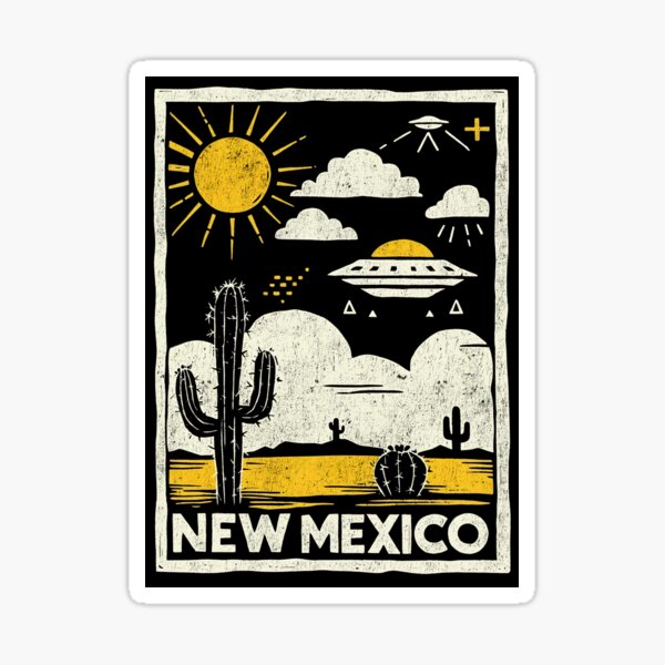 Artikel-Vorschau von New Mexiko Retro Alien UFO Wüste, designt und verkauft von Mystikos Art.