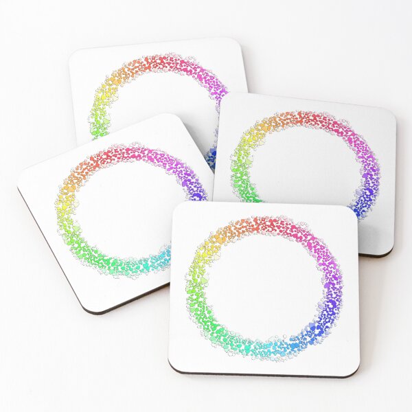 Item preview, Rainbow 3d bubbles circle pattern designed and sold by nogamax.