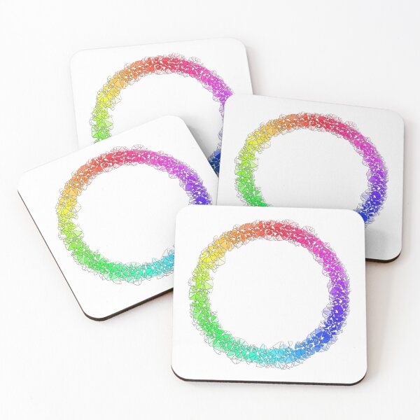 Item preview, Rainbow round triangles shadow circle pattern designed and sold by nogamax.