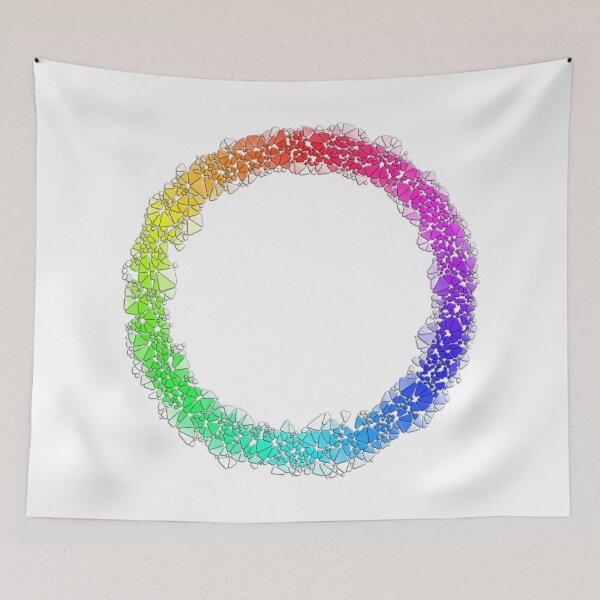 Item preview, Rainbow round triangles shadow circle pattern designed and sold by nogamax.