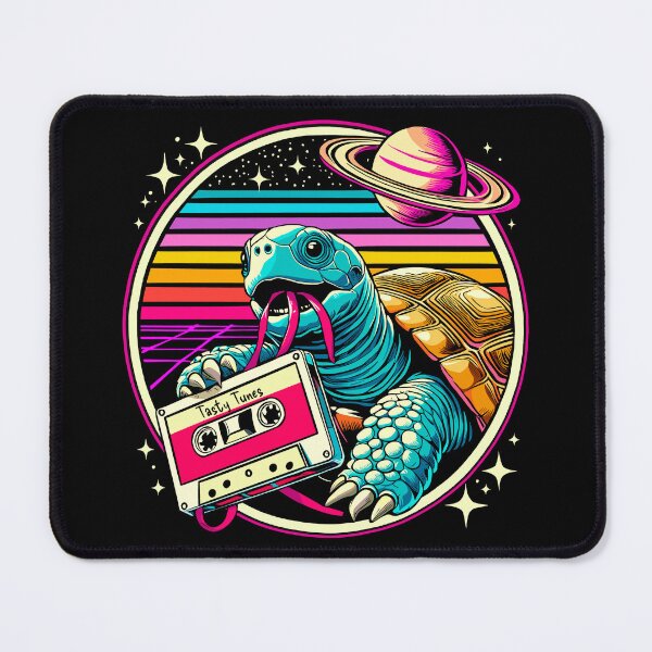 Item preview, Synthwave Tortoise Enjoying Some Tasty Tunes designed and sold by Ghost on Toast.