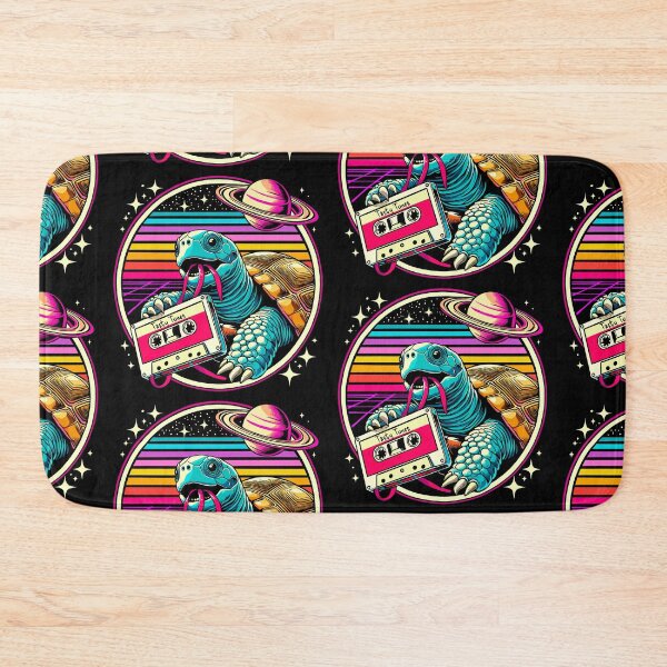Item preview, Synthwave Tortoise Enjoying Some Tasty Tunes designed and sold by Ghost on Toast.