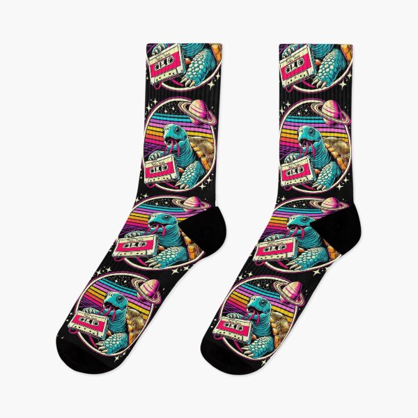 Item preview, Synthwave Tortoise Enjoying Some Tasty Tunes designed and sold by Ghost on Toast.