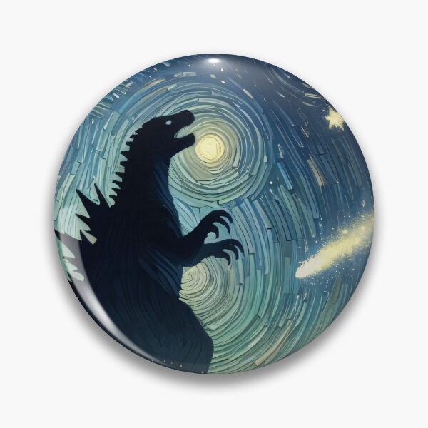 Item preview, Stars and comets - Starry Night Kaiju: Godzilla's Garden by heidiannemorris designed and sold by FOLK ART FUSION by heidiannemorris.