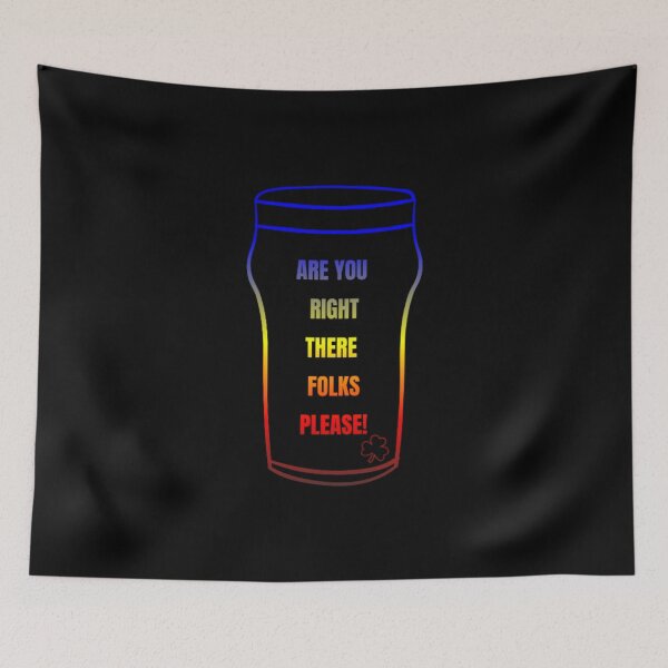 Item preview, Are you right there folks please!, Polyamory pride flag graphic, St Patrick's Day, Pint glass design, Shamrock,17th March, Irish saying, Shamrock, Paddys day,  designed and sold by PrideBeProud.