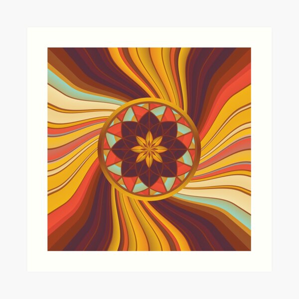 Floral vortex Art Print