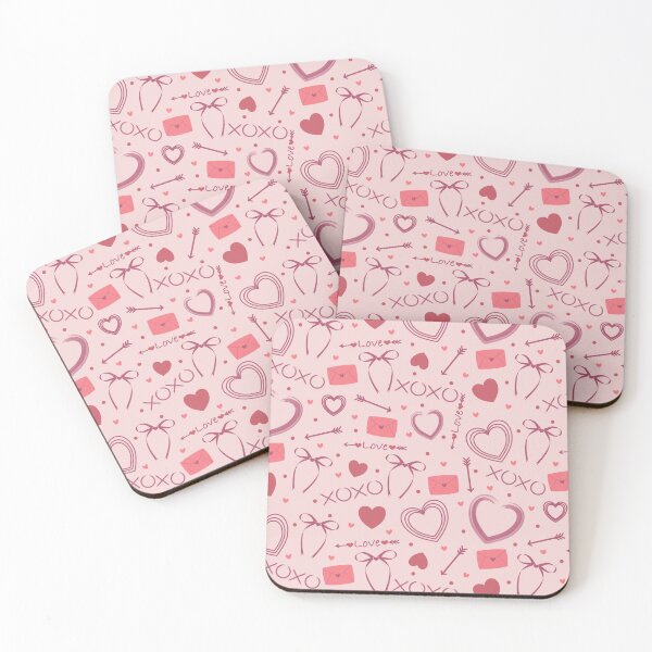 Item preview, Romantic Valentine Day Love Pattern Pink  designed and sold by CarolineRowland.