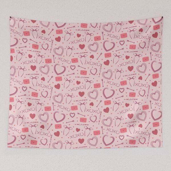 Item preview, Romantic Valentine Day Love Pattern Pink  designed and sold by CarolineRowland.