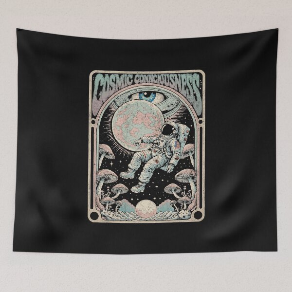 Item preview, Cosmic Consciousness Astronaut Psychedelic Space Art designed and sold by Mystikos Art.