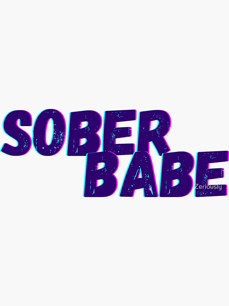 Thumbnail 3 of 3, Sticker, Sober Babe designed and sold by Zeriously.