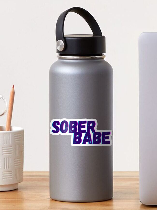 Thumbnail 1 of 3, Sticker, Sober Babe designed and sold by Zeriously.