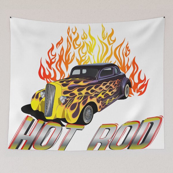 Item preview, hot rod logo american car vintage muscle flame fire designed and sold by Achille3777.