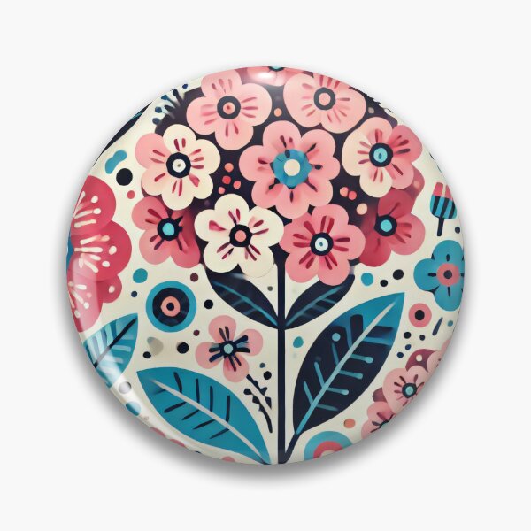 Item preview, Scandinavian Folk Art - Pink Primrose passion by heidiannemorris designed and sold by FOLK ART FUSION by heidiannemorris.