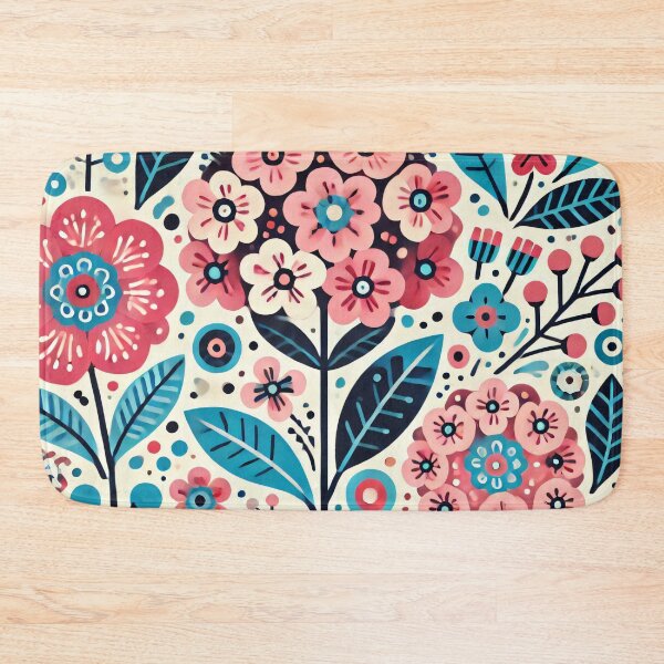 Item preview, Scandinavian Folk Art - Pink Primrose passion by heidiannemorris designed and sold by FOLK ART FUSION by heidiannemorris.