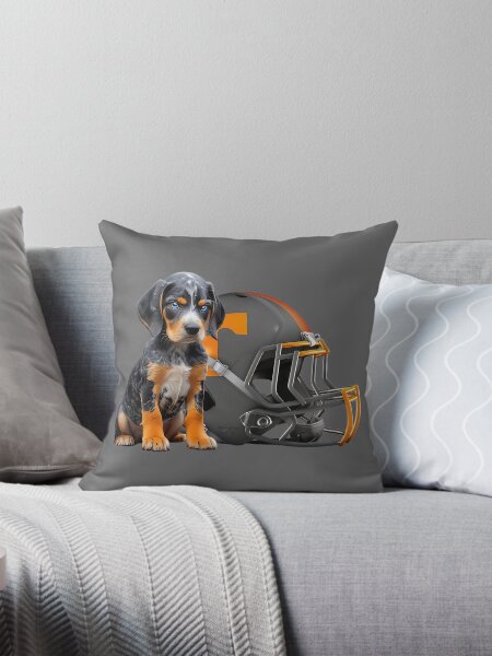 Item preview, Bluetick Coonhound Puppy with Football Helmet designed and sold by PickleWicked.