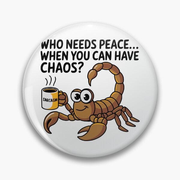 Item preview, A Scorpio saying : Who need peace.... when you can have CHAOS ? designed and sold by JonathanP514.
