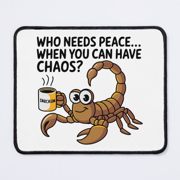 Item preview, A Scorpio saying : Who need peace.... when you can have CHAOS ? designed and sold by JonathanP514.
