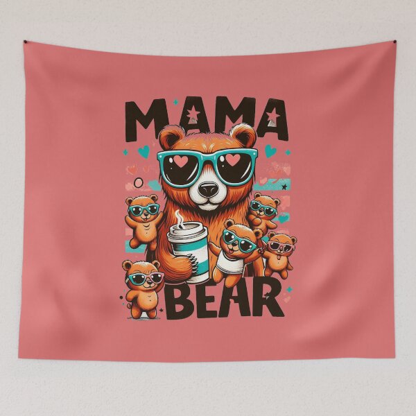 Item preview, Mama Bear and Cubs designed and sold by Biker Gramps Gear.