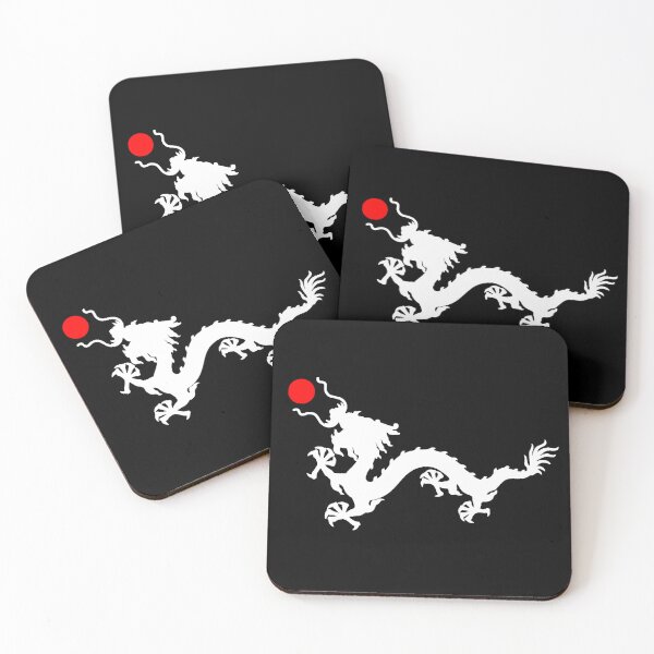 Item preview, White Imperial Chinese Dragon with Red Sun designed and sold by Mon & Matrix.